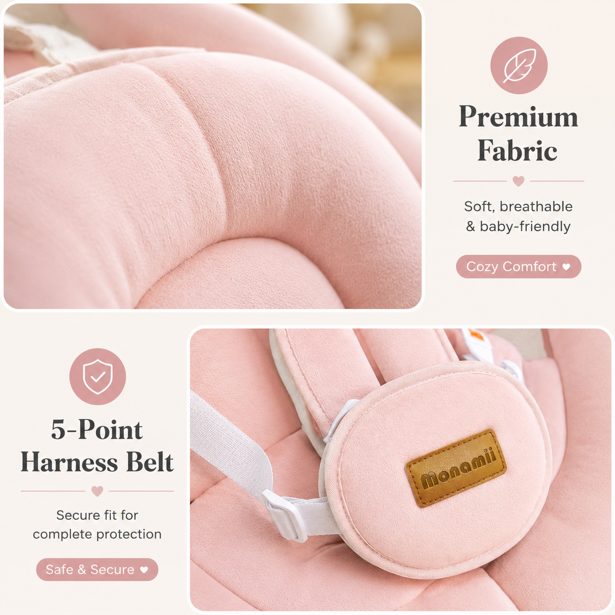 Monamii baby swing remote control for speed and music settings